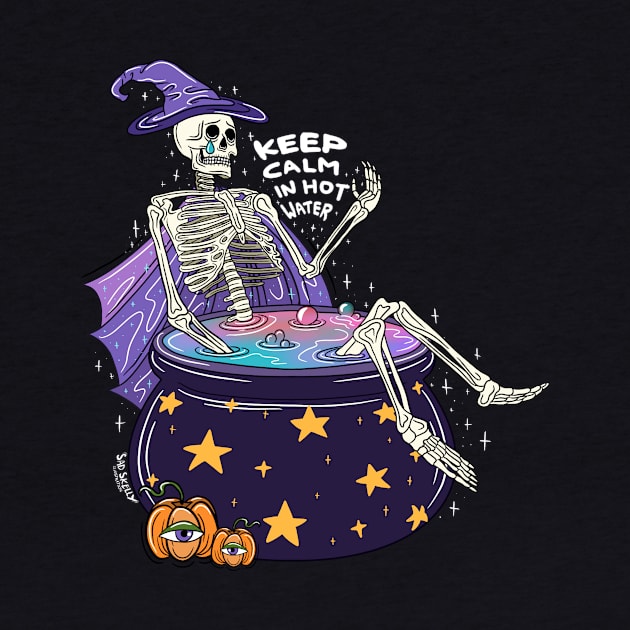 Keep calm in hot water by Sad Skelly